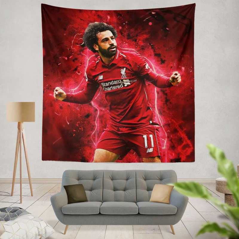 Mohamed Salah Extraordinary Football Player Tapestry