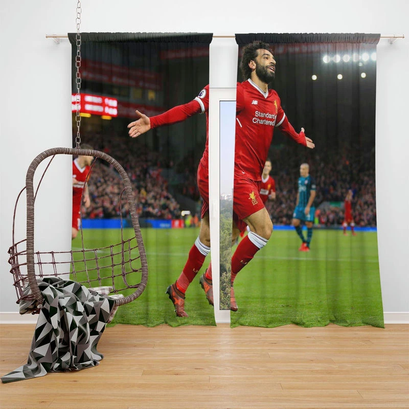 Mohamed Salah FIFA Club World Cup Football Player Window Curtain