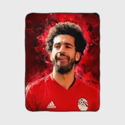 Mohamed Salah FIFA World Cup Footballer Fleece Blanket 1