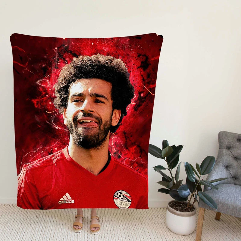 Mohamed Salah FIFA World Cup Footballer Fleece Blanket