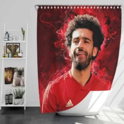 Mohamed Salah FIFA World Cup Footballer Shower Curtain