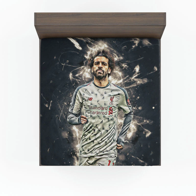 Mohamed Salah Ghaly Euphoric Footballer Player Fitted Sheet