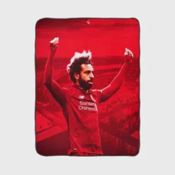 Mohamed Salah Liverpool Soccer Player Fleece Blanket 1