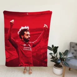 Mohamed Salah Liverpool Soccer Player Fleece Blanket