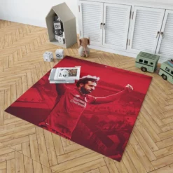 Mohamed Salah Liverpool Soccer Player Rug 1