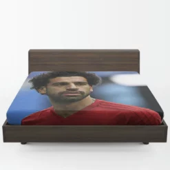 Mohamed Salah Spirited Soccer Player Fitted Sheet 1