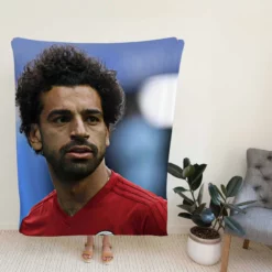 Mohamed Salah Spirited Soccer Player Fleece Blanket