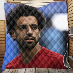 Mohamed Salah Spirited Soccer Player Quilt Blanket