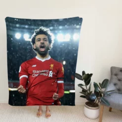 Mohamed Salah Sportive Football Player Fleece Blanket