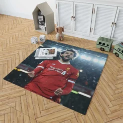 Mohamed Salah Sportive Football Player Rug 1