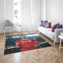 Mohamed Salah Sportive Football Player Rug 2