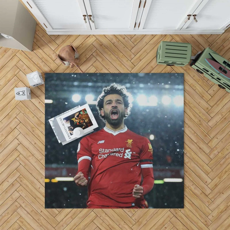 Mohamed Salah Sportive Football Player Rug