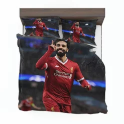 Mohamed Salah Spright Football Player Bedding Set 1