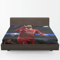 Mohamed Salah Spright Football Player Fitted Sheet 1