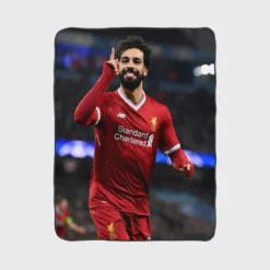 Mohamed Salah Spright Football Player Fleece Blanket 1