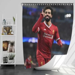 Mohamed Salah Spright Football Player Shower Curtain