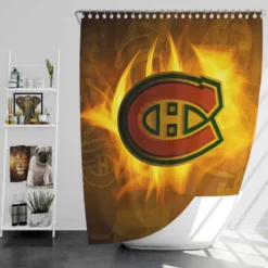 Montreal Canadiens Popular Canadian Hockey Club Shower Curtain
