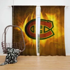 Montreal Canadiens Popular Canadian Hockey Club Window Curtain