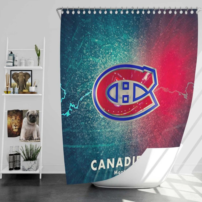 Montreal Canadiens Professional NHL Hockey Club Shower Curtain