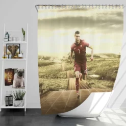 Most Epic Portugal Football Player Cristiano Ronaldo Shower Curtain