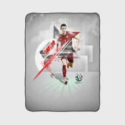 Most Goal in FIFA WC Cristiano Ronaldo Fleece Blanket 1