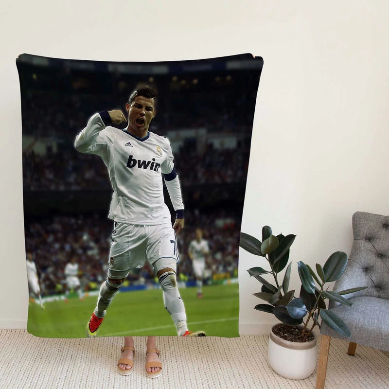 Most Score Real Madrid Player Cristiano Ronaldo Fleece Blanket