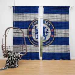 Most Winning Chelsea Club Logo Window Curtain
