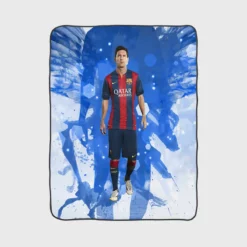 Motivating Sports Player Lionel Messi Fleece Blanket 1