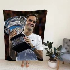 Motivating Tennis Player Roger Federer Fleece Blanket