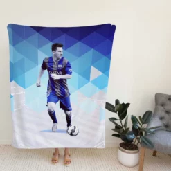 Motivational Football Player Lionel Messi Fleece Blanket