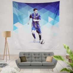 Motivational Football Player Lionel Messi Tapestry