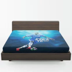 N Golo Kante  Chelsea Exciting Soccer Player Fitted Sheet 1