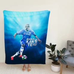 N Golo Kante  Chelsea Exciting Soccer Player Fleece Blanket