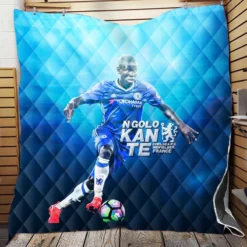 N Golo Kante  Chelsea Exciting Soccer Player Quilt Blanket