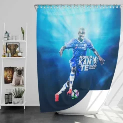 N Golo Kante  Chelsea Exciting Soccer Player Shower Curtain