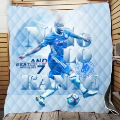 N Golo Kante  Chelsea Strong Football Player Quilt Blanket