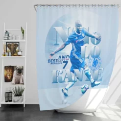 N Golo Kante  Chelsea Strong Football Player Shower Curtain