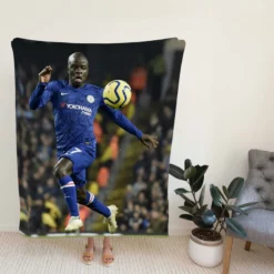 N Golo Kante Energetic Chelsea Football Player Fleece Blanket