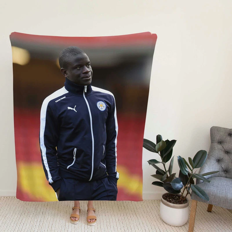 N Golo Kante French Professional Football Player Fleece Blanket