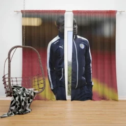 N Golo Kante French Professional Football Player Window Curtain