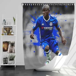 N Golo Kante Uniqe French Football Player Shower Curtain