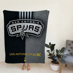 NBA Basketball Club San Antonio Spurs Logo Fleece Blanket