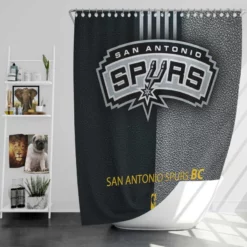 NBA Basketball Club San Antonio Spurs Logo Shower Curtain