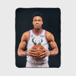 NBA Basketball Player Giannis Antetokounmpo Fleece Blanket 1