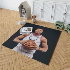 NBA Basketball Player Giannis Antetokounmpo Rug 1