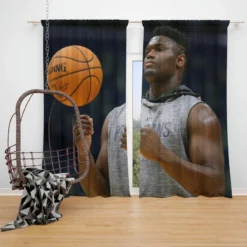 NBA Basketball Player Zion Williamson Window Curtain
