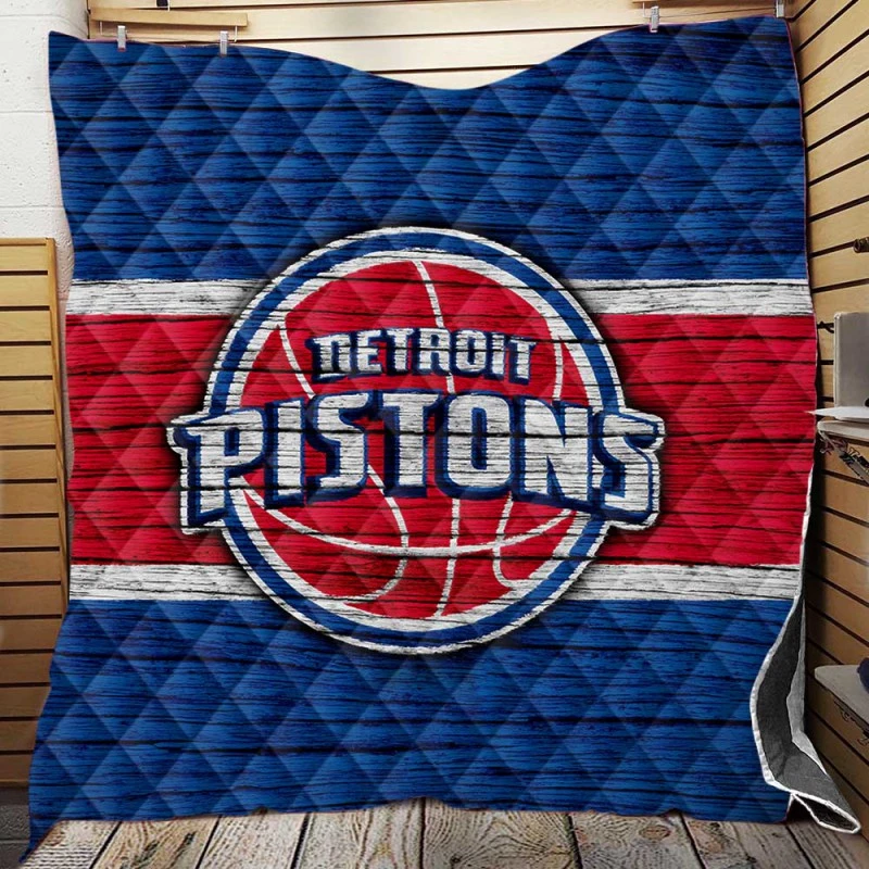 NBA Basketball Team Detroit Pistons Quilt Blanket