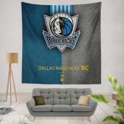 NBA Champions Basketball Logo Dallas Mavericks Tapestry
