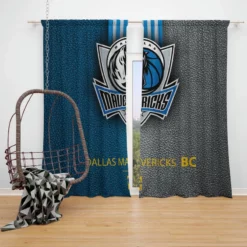 NBA Champions Basketball Logo Dallas Mavericks Window Curtain