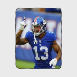 NFL Odell Beckham Jr Football Player Fleece Blanket 1